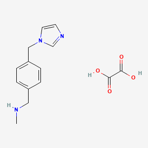 1-[4-(imidazol-1-ylmethyl)phenyl]-N-methylmethanamine;oxalic acid