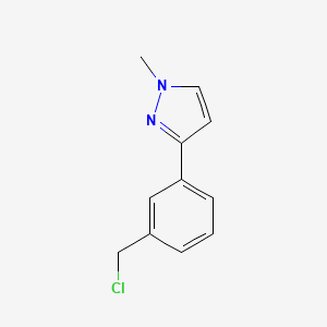 molecular formula C11H11ClN2 B1629371 3-[3-(Chloromethyl)phenyl]-1-methyl-1H-pyrazole CAS No. 912569-61-0