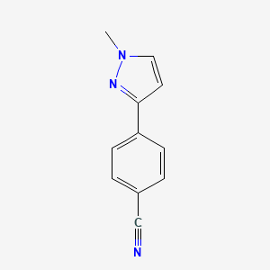 molecular formula C11H9N3 B1629372 4-(1-甲基-1H-吡唑-3-基)苯甲腈 CAS No. 915707-41-4