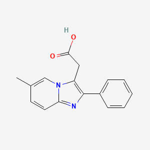 molecular formula C16H14N2O2 B1629373 (6-Methyl-2-phenyl-imidazo[1,2-A]pyridin-3-YL)-acetic acid CAS No. 365213-66-7