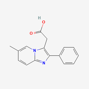 molecular formula C16H14N2O2 B1629373 (6-甲基-2-苯基-咪唑并[1,2-A]吡啶-3-基)-乙酸 CAS No. 365213-66-7