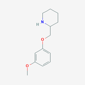 molecular formula C13H19NO2 B1629375 2-[(3-甲氧基苯氧基)甲基]哌啶 CAS No. 946727-56-6