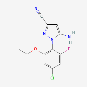 5-Amino-1-(4-chloro-6-ethoxy-2-fluorophenyl)-1H-pyrazole-3-carbonitrile