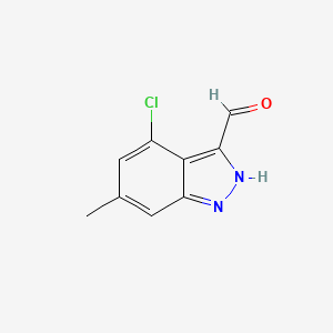 molecular formula C9H7ClN2O B1629387 4-chloro-6-methyl-2H-indazole-3-carbaldehyde CAS No. 885521-86-8