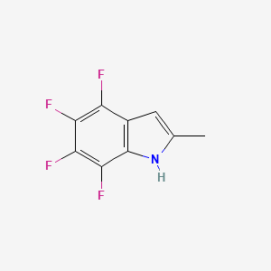 molecular formula C9H5F4N B1629390 4,5,6,7-tetrafluoro-2-methyl-1H-indole CAS No. 29029-70-7