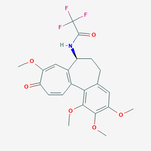molecular formula C22H22F3NO6 B016294 2,2,2-trifluoro-N-[(7S)-1,2,3,9-tetramethoxy-10-oxo-6,7-dihydro-5H-benzo[a]heptalen-7-yl]acetamide CAS No. 71324-48-6
