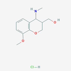 [8-methoxy-4-(methylamino)-3,4-dihydro-2H-chromen-3-yl]methanol hydrochloride