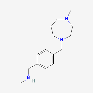 molecular formula C15H25N3 B1629406 N-methyl-1-[4-[(4-methyl-1,4-diazepan-1-yl)methyl]phenyl]methanamine CAS No. 884507-55-5
