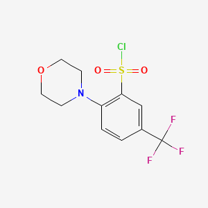 molecular formula C11H11ClF3NO3S B1629408 2-Morpholino-5-(trifluoromethyl)benzenesulfonyl chloride CAS No. 906352-76-9