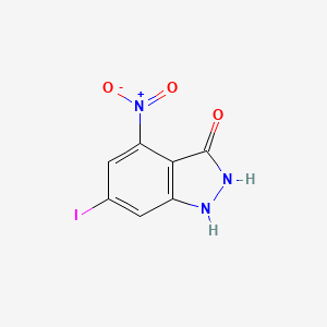 molecular formula C7H4IN3O3 B1629415 6-Iodo-4-nitro-1,2-dihydro-3H-indazol-3-one CAS No. 885519-99-3