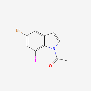 molecular formula C10H7BrINO B1629417 1-(5-Bromo-7-iodo-1H-indol-1-yl)ethanone CAS No. 1000343-41-8