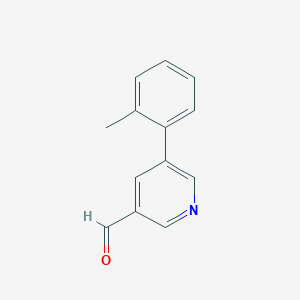 molecular formula C13H11NO B1629422 5-(o-Tolyl)nicotinaldehyde CAS No. 887973-89-9