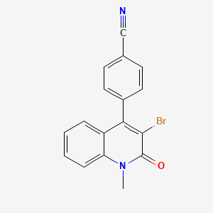 3-Bromo-4-(4-cyanophenyl)-1-methyl-2-oxo-1,2-dihydroquinoline