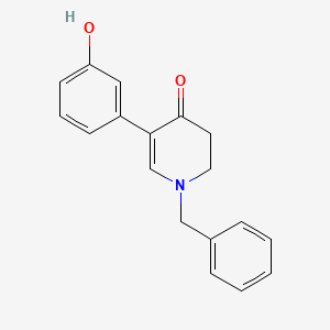 1-Benzyl-5-(3-hydroxyphenyl)-2,3-dihydro-4-pyridinone