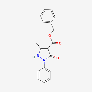 molecular formula C18H16N2O3 B1629435 Benzyl 5-methyl-3-oxo-2-phenyl-2,3-dihydro-1H-pyrazole-4-carboxylate CAS No. 913376-49-5