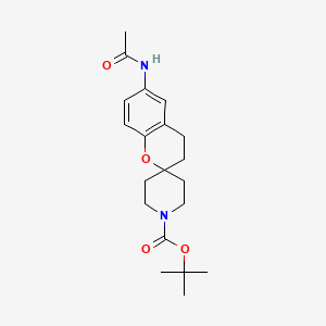 molecular formula C20H28N2O4 B1629439 6-Acetylamino-2-spiro(N-Boc-piperidine-4-yl)-benzopyran CAS No. 886363-78-6