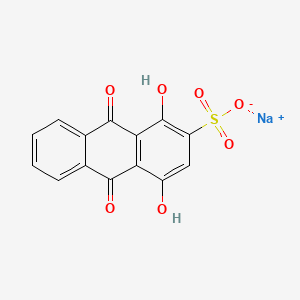 molecular formula C14H8NaO7S+ B1629440 2-Anthracenesulfonic acid, 9,10-dihydro-1,4-dihydroxy-9,10-dioxo-, monosodium salt CAS No. 22297-70-7