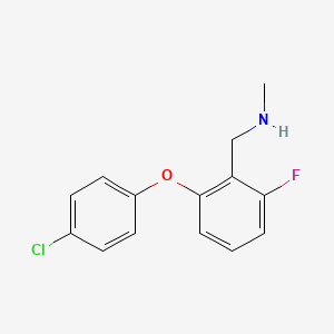 molecular formula C14H13ClFNO B1629445 2-(4-Chlorophenoxy)-6-fluoro-N-methylbenzylamine CAS No. 902836-83-3