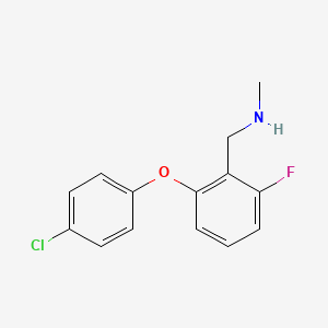 2-(4-Chlorophenoxy)-6-fluoro-N-methylbenzylamine