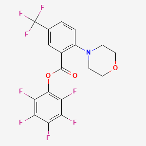molecular formula C18H11F8NO3 B1629449 Pentafluorophenyl 2-morpholino-5-(trifluoromethyl)benzoate CAS No. 898289-52-6