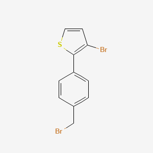 molecular formula C11H8Br2S B1629452 3-Bromo-2-[4-(bromomethyl)phenyl]thiophene CAS No. 941716-98-9