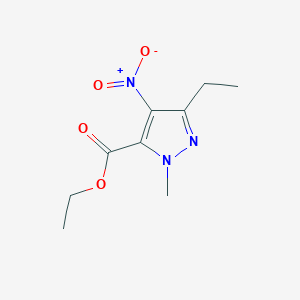 molecular formula C9H13N3O4 B1629460 Ethyl 3-ethyl-1-methyl-4-nitro-1H-pyrazole-5-carboxylate CAS No. 358641-22-2
