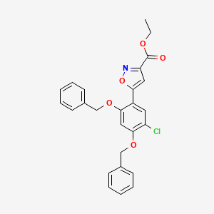 Ethyl 5-(2,4-bis(benzyloxy)-5-chlorophenyl)isoxazole-3-carboxylate