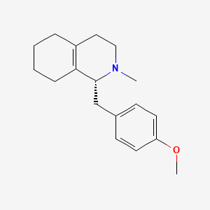molecular formula C18H25NO B1629477 (R)-1,2,3,4,5,6,7,8-Octahydro-1-[(4-methoxyphenyl)methyl]-2-methylisoquinoline CAS No. 67596-84-3