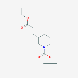 molecular formula C15H27NO4 B1629481 tert-Butyl 3-(3-ethoxy-3-oxopropyl)piperidine-1-carboxylate CAS No. 210223-01-1