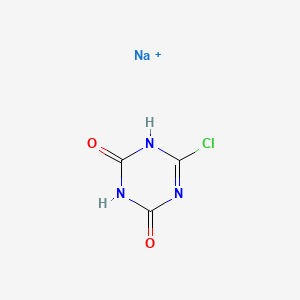 molecular formula C3H2ClN3NaO2+ B1629483 1,3,5-Triazine-2,4(1H,3H)-dione, 6-chloro-, monosodium salt CAS No. 32998-00-8