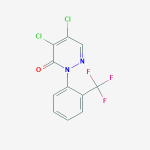 molecular formula C11H5Cl2F3N2O B1629489 4,5-Dichloro-2-(2-(trifluoromethyl)phenyl)pyridazin-3(2H)-one CAS No. 41933-32-8