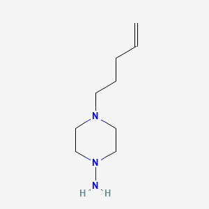 B1629490 4-(Pent-4-en-1-yl)piperazin-1-amine CAS No. 56964-26-2
