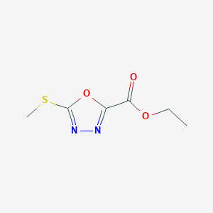 molecular formula C6H8N2O3S B1629491 Ethyl 5-(methylthio)-1,3,4-oxadiazole-2-carboxylate CAS No. 62373-31-3