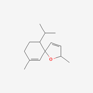 B1629513 1-Oxaspiro[4.5]deca-3,6-diene, 2,7-dimethyl-10-(1-methylethyl)- CAS No. 89079-92-5
