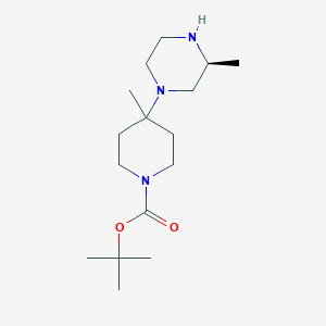B1629525 (S)-Tert-butyl 4-methyl-4-(3-methylpiperazin-1-YL)piperidine-1-carboxylate CAS No. 306296-78-6