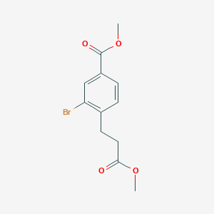 molecular formula C12H13BrO4 B1629556 Methyl 3-bromo-4-(3-methoxy-3-oxopropyl)benzoate CAS No. 1133314-10-9
