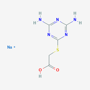 Sodium;2-[(4,6-diamino-1,3,5-triazin-2-yl)sulfanyl]acetic acid