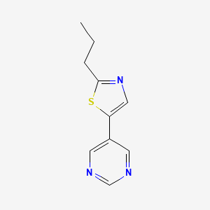 molecular formula C10H11N3S B1629585 2-Propyl-5-(pyrimidin-5-yl)thiazole CAS No. 1109226-43-8