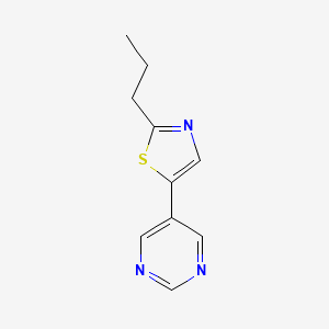 2-Propyl-5-(pyrimidin-5-yl)thiazole