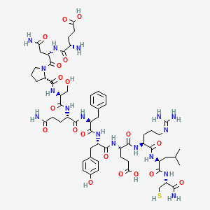 Glutamyl-asparaginyl-prolyl-seryl-glutaminyl-phenylalanyl-tyrosyl-glutamyl-arginyl-leucyl-cysteinamide