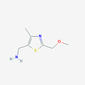 molecular formula C7H12N2OS B1629614 1-[2-(Methoxymethyl)-4-methyl-1,3-thiazol-5-yl]methanamine CAS No. 1119452-01-5