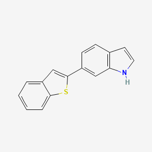 molecular formula C16H11NS B1629642 6-(Benzothiophen-2-YL)-1H-indole CAS No. 885273-41-6