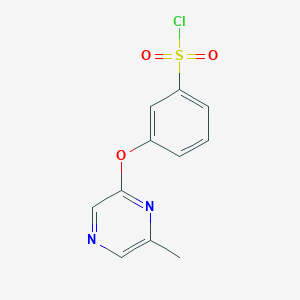 molecular formula C11H9ClN2O3S B1629654 3-[(6-Methylpyrazin-2-yl)oxy]benzenesulfonyl chloride CAS No. 926921-65-5