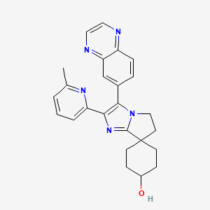molecular formula C25H25N5O B1629673 trans-2'-(6-Methylpyridin-2-yl)-3'-(quinoxalin-6-yl)-5',6'-dihydrospiro[cyclohexane-1,7'-pyrrolo[1,2-a]imidazol]-4-ol CAS No. 943515-07-9