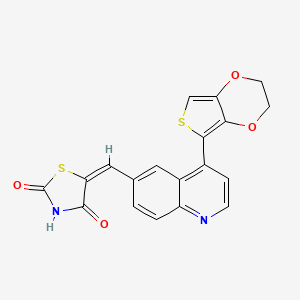 5-((4-(2,3-Dihydrothieno[3,4-b][1,4]dioxin-5-yl)quinolin-6-yl)methylene)thiazolidine-2,4-dione