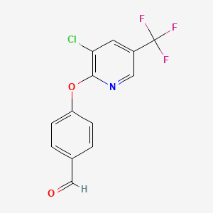 4-{[3-Chloro-5-(trifluoromethyl)pyridin-2-yl]oxy}benzaldehyde
