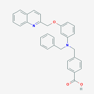 4-[[N-benzyl-3-(quinolin-2-ylmethoxy)anilino]methyl]benzoic acid