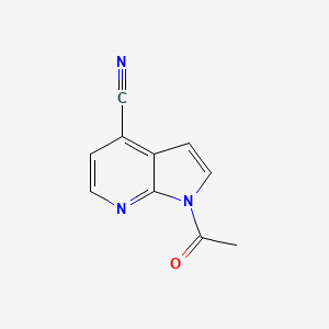 molecular formula C10H7N3O B1629720 1-Acetyl-1H-pyrrolo[2,3-b]pyridine-4-carbonitrile CAS No. 618446-36-9