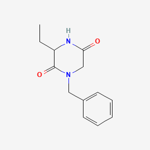 molecular formula C13H16N2O2 B1629735 1-Benzyl-3-ethylpiperazine-2,5-dione CAS No. 393781-68-5