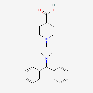 1-[1-(Diphenylmethyl)azetidin-3-yl]piperidine-4-carboxylic acid